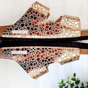 Metallic Stone Copper Sydney Birkenstock Sz 10